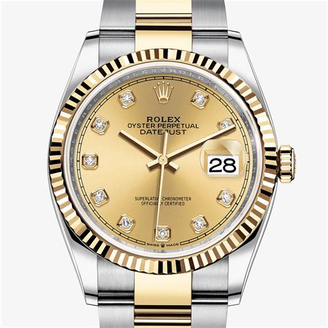 rolex datejust oro giallo e acciaio